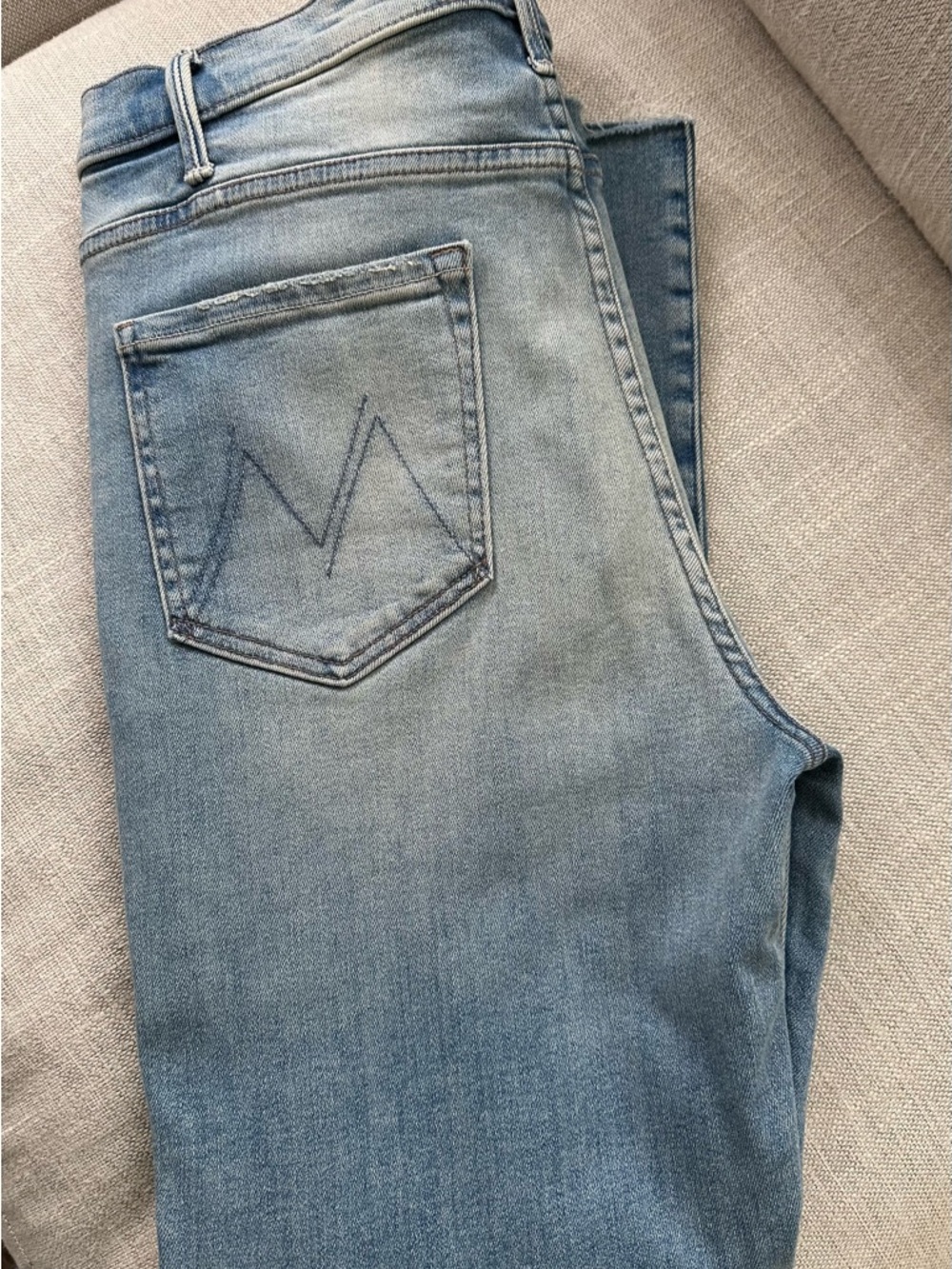 MOTHER Light Blue Ankle Jeans